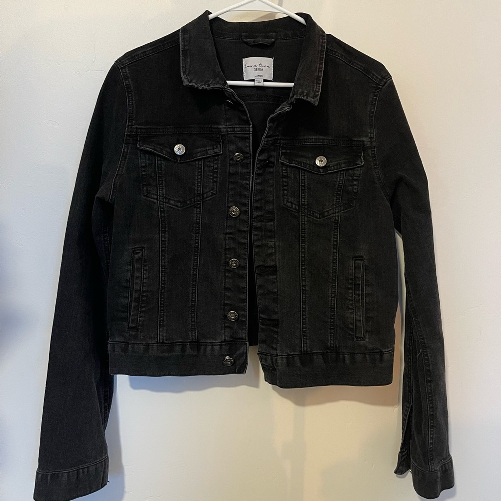 Black Crop Denim Jacket